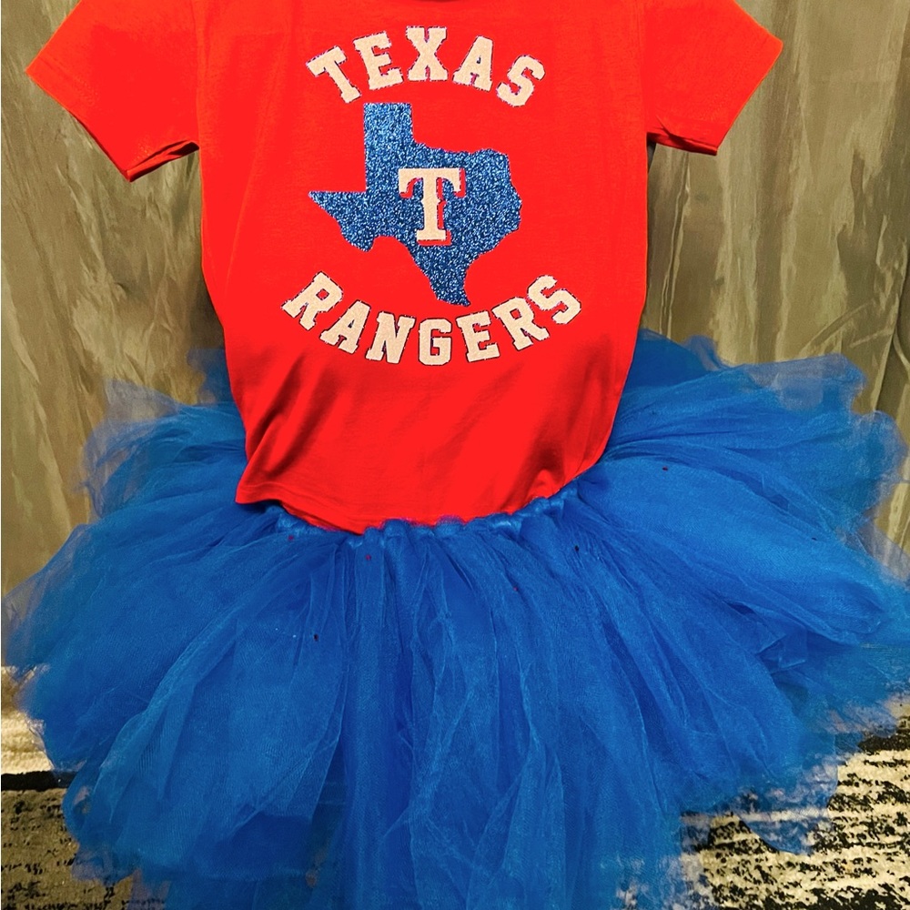 Texas rangers tutu set